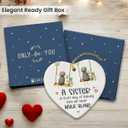 8 x Funny Sister Christmas Ornament 2025 - Cute Soul Sister Gifts for Women, Ceramic Ornament for Christmas Tree Decorations, Unique Far Away Sister Presents, Birthday Gifts for Sisters Bestie