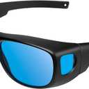 VIVOSUN Indoor Hydroponics Anti UVA and UVB Grow Room Glasses Goggles with Glasses Case, Blue
