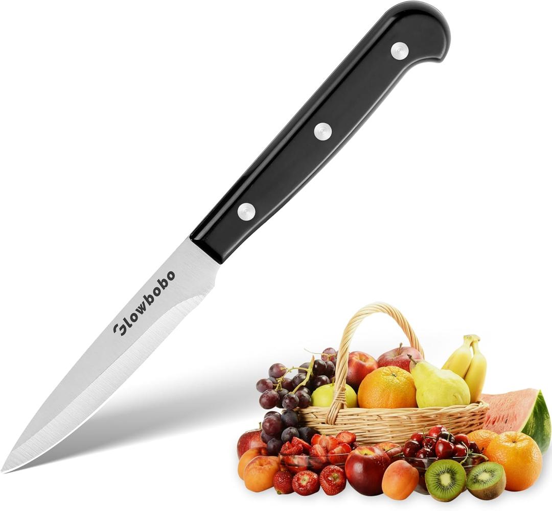 3.7 inch Small Kitchen Knife, Small Paring Knife Best & Chef knife For Fruits And Vegetables, With Razor-Sharp Blade And Ergonomic Handle, Perfect For Peeling And Slicing