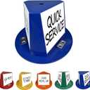 Magnetic Roof Toppers, Magnetic Car Top Hats, Set of 10 with Dry Erase Panels (Blue)