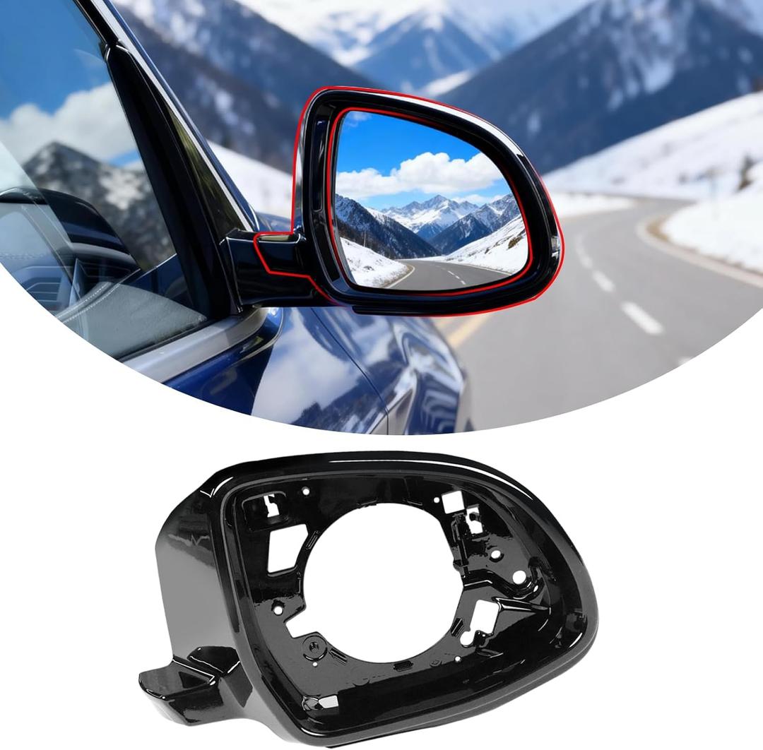 Compatible with BMW X3 G01 2018-2023/X4 G02 2019-2023/X5 G05 2019-2024/X6 G06 2020/X7 G07 2019-2024 Side Mirror Housing Frame Trim, Black Passenger Mirror Housing Frame Ring Cover for 51167468242