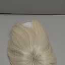 SEIKEA Hair Toppers for Women Real Human Hair, 10" Fluffy Natural Realistic 7x11CM Base Clip in Bangs with Wispy Bangs Hand-Tied Invisible Hairpieces for Thinning Hair Silver White