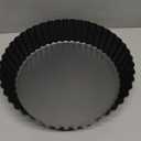 9.5 Inch Tart Pan 2.2 Inch Deep, Non-Stick Round Quiche Pan with Removable Bottom, Durable Carbon Steel Pie Pan for Cakes, Tarts, Pies and Mousse