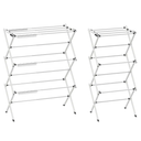 Foldable Drying Rack Clothing,Clothes Drying Rack Folding Indoor and Outdoor Rack,Laundry Drying Rack Collapsible-Black White