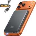 Portable Charger for Magsafe Power Bank - 10000mAh Magnetic Phone Charger, USB-C 22W PD Fast Charging, Slim Wireless Battery Pack for iPhone 17/16/15/14/13 Series, for Travel Cruise Essentials-Graphite