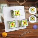 13Crochet Blocking Board with 20 Pegs/Pins Granny Square Blocking Boards for Crochet Projects,Plastic Waterproof Crochet Peg Blocking Board Gift for Crocheters and Beginners (Large-13 X13inche)