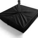 Patio Umbrella Base Cover for Outdoor Umbrellas Base,Heavy Duty 600D Waterproof Anti-UV,30"L x 30"W x 5"H,Outside Square Umbrella Stand Base Covers (Black)