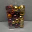 Syhood 30 Pcs Thanksgiving Ball Ornaments for Tree Fall Ball Hanging Ornaments Decorations Glitter Gold Orange Bronze Brown Hanging Autumn Decor for Autumn Harvest Holiday Party Home Supply 2.36 Inch