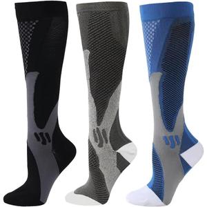 ZFiSt 3 Pair Sport Compression Socks Men Women, Compression Stocking Nurse Socks for Edema Travel (XXL)