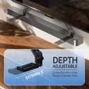 C YECEN Sound Bar Mounts Under TV or Above TV, Height & Depth Adjustable Soundbar Mount with Detachable Extension Arms and L-Brackets