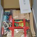 Tiny Land Wooden Train Set for Toddler - 39 Pcs- with Wooden Tracks Compatible with Major Brands - Expandable, Changeable-Train Toy for 3 4 5 Years Old Girls & Boys