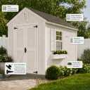 18x23 Shed Window, Flush Mount Sliding Window with Tempered Glass & Screen, White, 1-Pack