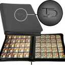 TopDeck 1600 Card Ringless Zip Binder Pro - 5X5 25-Pocket Pages Side Load Sleeve TCG Storage Portfolio, Compatible with Pokemon, Yu-Gi-Oh, One Piece, MTG, Sports, Trading Collectible Cards - Black, 2.5 x 3.5 inches
