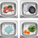 2pcs Sink Protectors Stainless Steel Sink Bottom Grid for Kitchen 14 x 12 inch, Heavy Duty Kitchen Grid Sinks Bottom Protector Center Drain Hole(2 Pack, 14"×12")