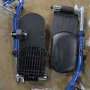 Drive Medical Blue Streak Wheelchair with Flip Back Desk Arms, Elevating Leg Rests Folding Outdoor Desk Length Arms,Alloy Steel 20 Inch Seat