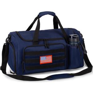 Tactical Gym Bag for Men, 40L Large Capacity Duffle Bags with Shoes Compartment, Sports Bag with wet compartment, Multi-functional Weekend Bags Suitable for Travel, Camping,hiking