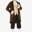 Morph Benjamin Franklin Costume With Wig Founding Fathers Costume Adult Colonial Outfit Men Ben Franklin Outfit Men Size M