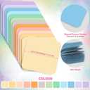 Maitys 24 Pads Round Corner Sticky Notes Bulk 3 x 3 Colorful Cute Pastel Self Sticky Note Macaroon Aesthetic Shaped Memo for Office School Student Teacher Nurses Supplies 2400 Sheet 12 Color