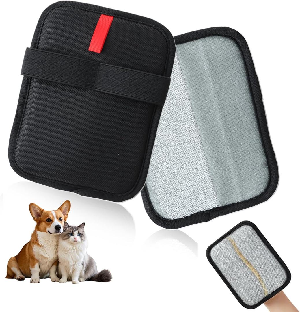 Pet Hair Removal Glove, Pet Hair Removal Tool, 1Pack 6.7x5.1 Reusable Electrostatic Upgrade Lint Remover for Dog, Cat, Pets, Couch, Furniture, Carpet, Bed, Car Seat & Clothes