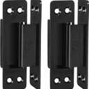 Hidden Door Hinge 5 Inch Hidden Hinges for Doors 2 Pack 304 Stainless Steel Invisible Hinge Heavy Duty Concealed Door Hinge 3mm Thicknesse Silent and Smooth Hidden Door Hinges for Secret Door (Black)