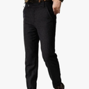 Classic Men's Vintage Wool Tweed Tapered Casual Suit Dress Pants Formal Business Slacks, M