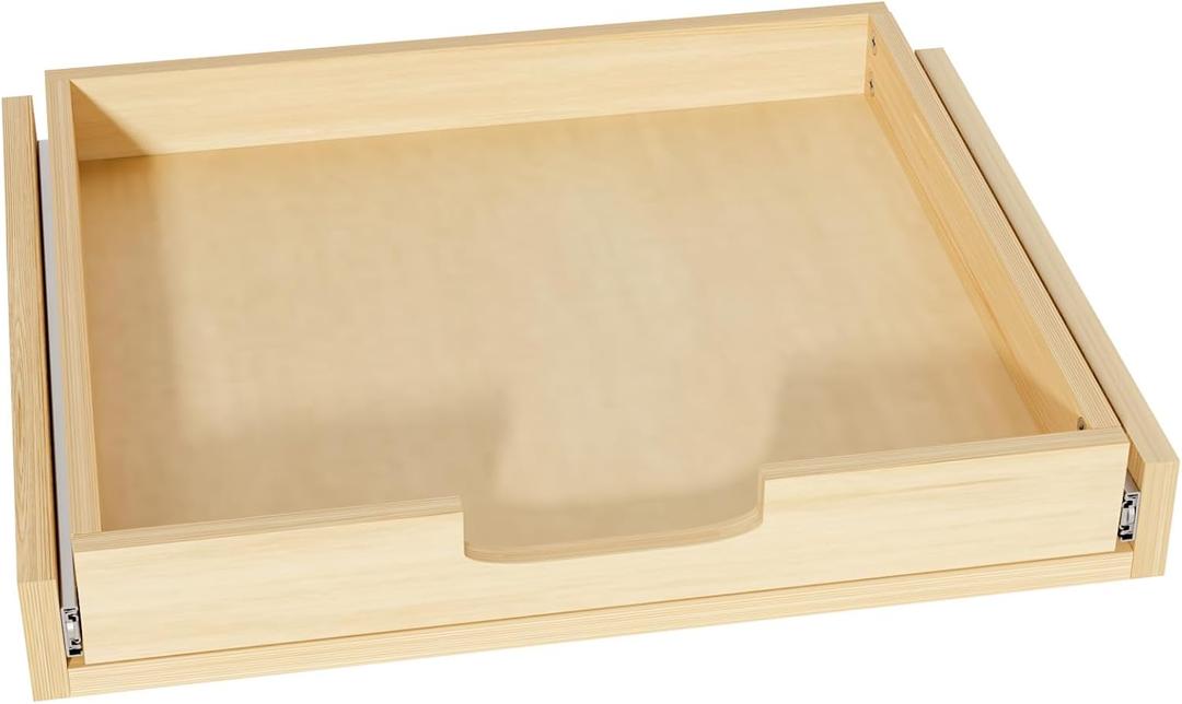 Pullout Cabinet Organizer, 26''W x 21''D x 3''H Slide Out Shelves for Kitchen Cabinets, Pull out Drawers for Kitchen Cabinets, Pantry, Bathroom, & Storage Organization