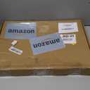 17" x 12" Wood Serving Tray with Gold Polished Metal Handles, Home Decorative Wooden Rectangle Ottoman Leather Decor Platter Bathroom Vanity Tray for All Occasions White