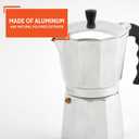 IMUSA 12-Cup Stovetop Espresso Maker, Cast Aluminum Coffee Maker, Cuban Coffee Brewer, Moka Pot Style, Portable Coffee Maker for Home, Camping, or Travel
