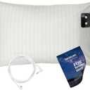 Grounding Pillowcase Queen Conductive Grounding Pillow Cases Organic Cotton Grounding Sheets with 15ft Grounding Cord for Better Sleep Pain Relief Improve Energy (20X30in) 1PC