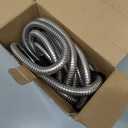 Garden Hose 25ft, Stainless Steel Metal Water Hose with 10 Function Nozzle, Lightweight Hose, No Kink, Leak-proof, Puncture Resistant for Yard, Outdoor, RV