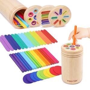 YHHYTOY Montessori Toys for 2 3 4 Years Old, 3 in 1 Educational Sensory Color Sorting Toys for Toddlers 1-3, Fine Motor Skills Preschool Learning Activities, 2 3 4 Year Old Girls Boys Birthday Gifts