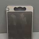 Double Sided Metal Cutting Board Titanium 14.3"x9.8" - GR1 Titanium Cutting Board with Sharpener for Knife for Meat & Wheat Straw + PP for Fruits - Non-slip, Built-in Garlic Grater & Juice Grooves