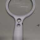 Large Magnifying Glass with Lights,10X 25X 45X 60X Handheld Lighted Magnifier, 5in Page Magnifier LED Lights, Magnifying Glass for Reading Small Prints & Low Vision Seniors with Aging Eyes