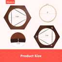 XEmbro 8 Inch Wood Embroidery Hoop Frame, Hexagon Wood Embroidery Display Frame with 8 Inch Embroidery Hoop for Finished Cross Stitch Hoop Frame, DIY Craft Projects and Decoration Ornaments