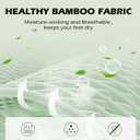 BAMBOO COOL Men's No-Show Socks Low Cut Breathable Moisture-Wicking Socks Non Slip Running Workout casual, 6 Packs (Gray, XL)