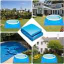 Pool Ground Cloths Pool Cover,16x16 Ft Square Swimming Pool Liner Pad, Anti Tear Above Ground Pool Mat, Preventing Punctures Pool Tarp Cover for Frame Pool Inflatable Top Ring Swimming Pools (Blue)