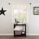VHC Brands Burlap Antique White Farmhouse Primitive Curtains Valance 16x72