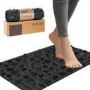 Portable Feet Acupressure Mat, Foldable Foot Massager Mat, Pressure Point Massage Pad, Anti Fatigue Office Standing Desk Pad, Stand Up Pad, Relieve Foot Pain (Black - Small)