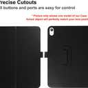 Case for iPad 10.9 inch 2022 (iPad 10th Generation Release A2696 A2757 A2777), Slim Leather Folding Stand Full Protective Cover Case,with Stylus Pen,Screen Film (Black)