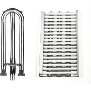 LS'BABQ Stainless Steel Heat Plates with 18 Ceramic Rods and Burners Replacement for DCS 27 Series, 27DBQ, 27DSBQ, BGA36-BQAR, BGA36-BQARL, 30/36 / 48 Inch Gas Grill Models