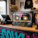 Pappus Graffiti Cassette Tape Motivational Wall Art, Life Has No Rewind Inspirational Canvas Prints, Pop Art Street Art Wall Decor for Man Cave Office Studio 16x24 Inch