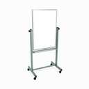 Luxor Mobile Dry Erase Double-Sided Magnetic Whiteboard with Aluminum Frame and Stand - 24"W x 36"H