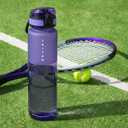 32oz Water Bottle with Chug Lid, Frosted & Clear Tritan BPA-Free, Leakproof, Wide Mouth, Portable Sports Water Bottle for Gym, Office, Travel, Outdoor (Purple)