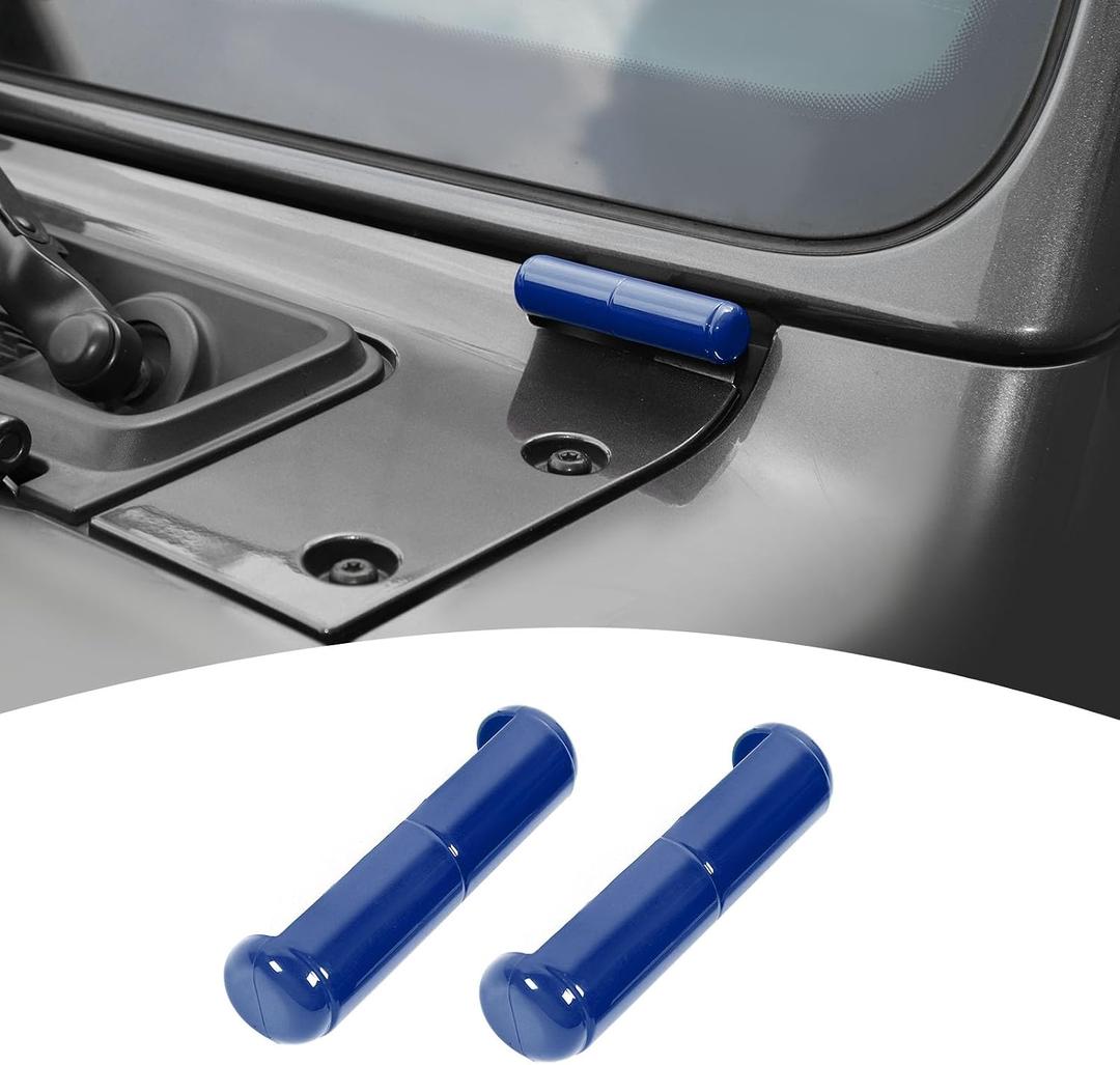 for Jeep JL Windshield Hinge Trim Cover for Jeep Wrangler JL JLU Gladiator JT 2018-Present Blue Exterior Accessories 2pcs