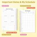 4 x Sweetzer & Orange Academic Planner 2025-2026  Student Planner for August 2025 to July 2026  Weekly & Monthly Layout  Sturdy Cover & Stickers  Multicolor Stripes Design  5.5 x 8.5 (Striped)