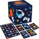 Gloween Valentines Day Boxes and Cards for Kids Classroom School Exchange, Great Valentines Gifts Party Favors for Boys Girls - 1 Mailbox, 32 Valentine Cards, 1 Teacher Card, Stickers (Games & Sports)