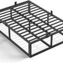 Bilily 18 Inch King Bed Frame with Steel Slat Support,Heavy Duty Metal Platform Bed Frame King Size Mattress Foundation,No Box Spring Needed,Easy Assembly,Noise Free,Black
