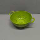 Meadow Lane 6-inch Small Colander, BPA-Free, Dishwasher Safe, Double Handles, Compact Food Strainer for Berries, Veggies and Pasta, 3-Cup Capacity, Meadow Green