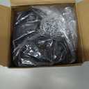 44 Pack Curtain Rings with Eyelets, 1.75 Inch Inner Diameter, Heavy Duty Rustproof Metal Drapery Rings for Pinch Pleat Curtains Panels, Decorative Clips Rings Fits 1.25-1.5" Rods, Black