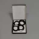 DiCUNO E12 Lamp Shade Collar Rings, E12 E14 Threaded Candelabra Base, Retainer Lock Socket Replacement, C7 Small Night Light Holder, Inside Diameter 1.1 inches (28mm), Black, 4-Pack